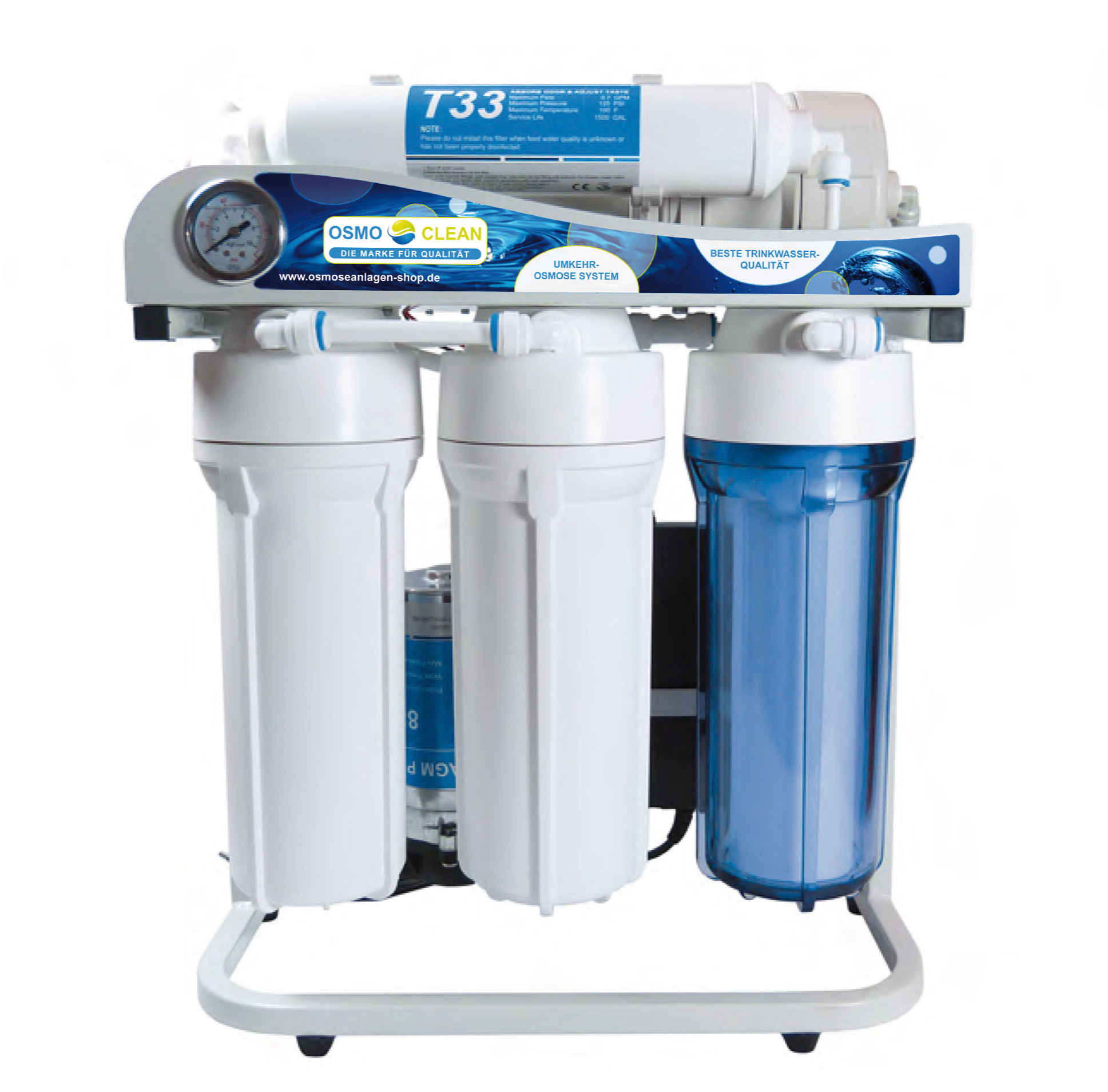 Osmoseanlage 500 GPD Directflow Modell Exklusive, 5-stufig Reinwasserverhätlniss ca. 1:1