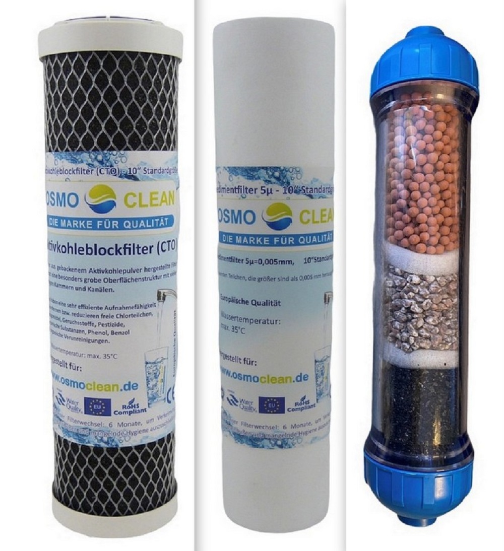 Desktop11 Filtersatz für 75 GPD Top Tank Osmoseanlage 10 Zoll