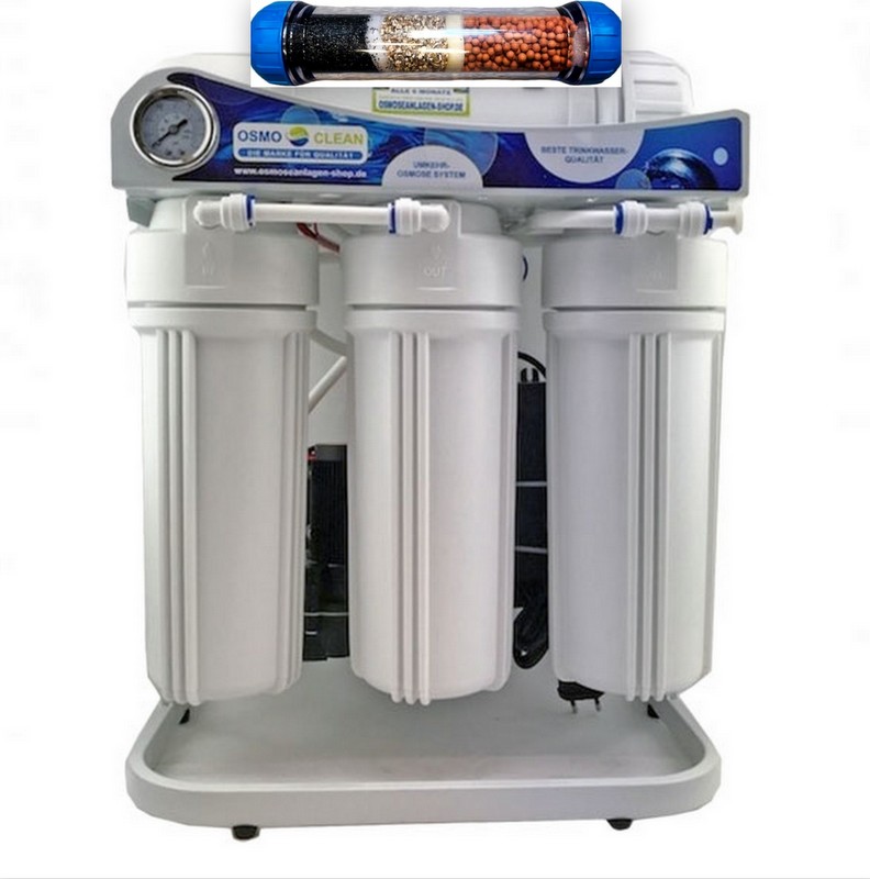 Gesundheitsanlage - Osmoseanlage 600 GPD Brushless - 12 Stunden Dauerbetrieb - basisch - Mineral