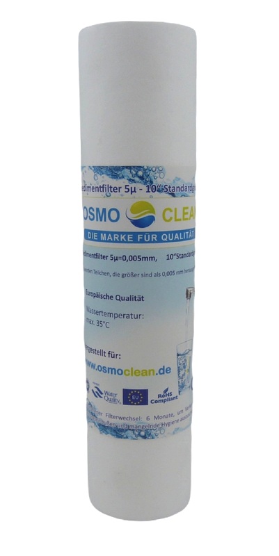 5m4lmXJ5Mt3OyV6 Sedimentfilter 5 Micron / 10 Zoll "Osmoclean"