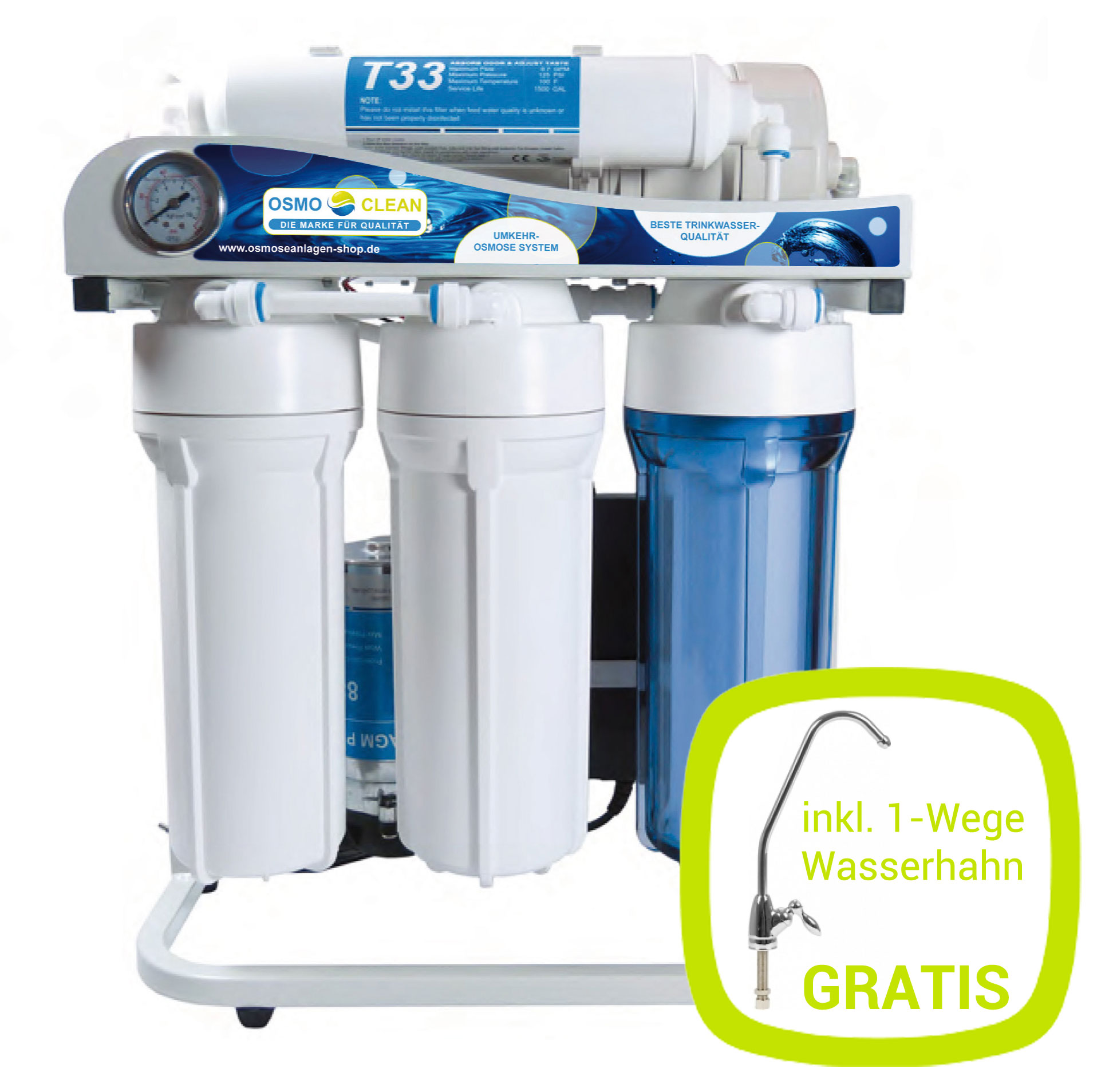 Osmoseanlage 500 GPD Directflow Modell Exklusive NEUES MODELL