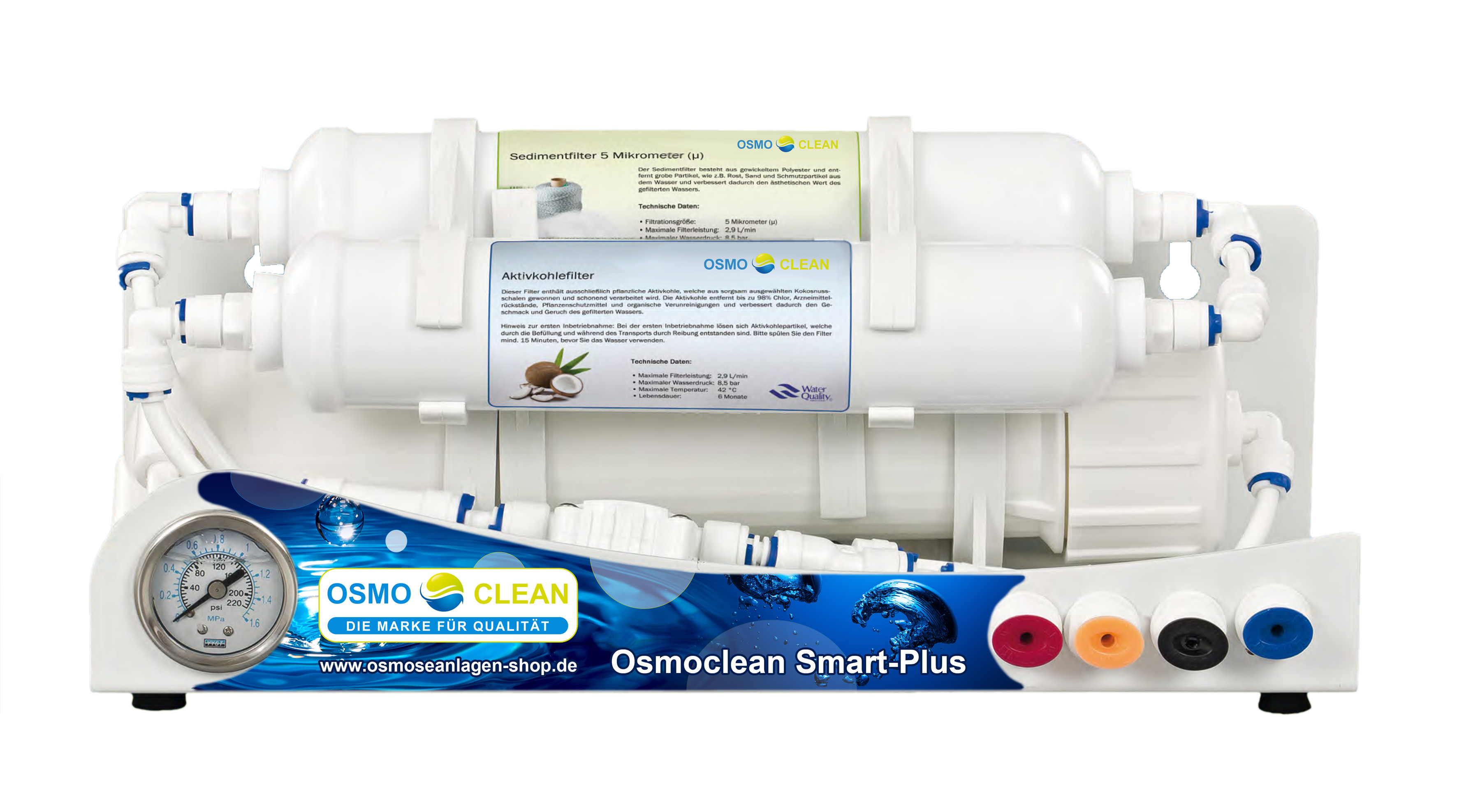 Osmoseanlage Smart-Plus 100 GPD 385 Liter am Tag, Umkehrosmose Systeme, Osmoseanlagen